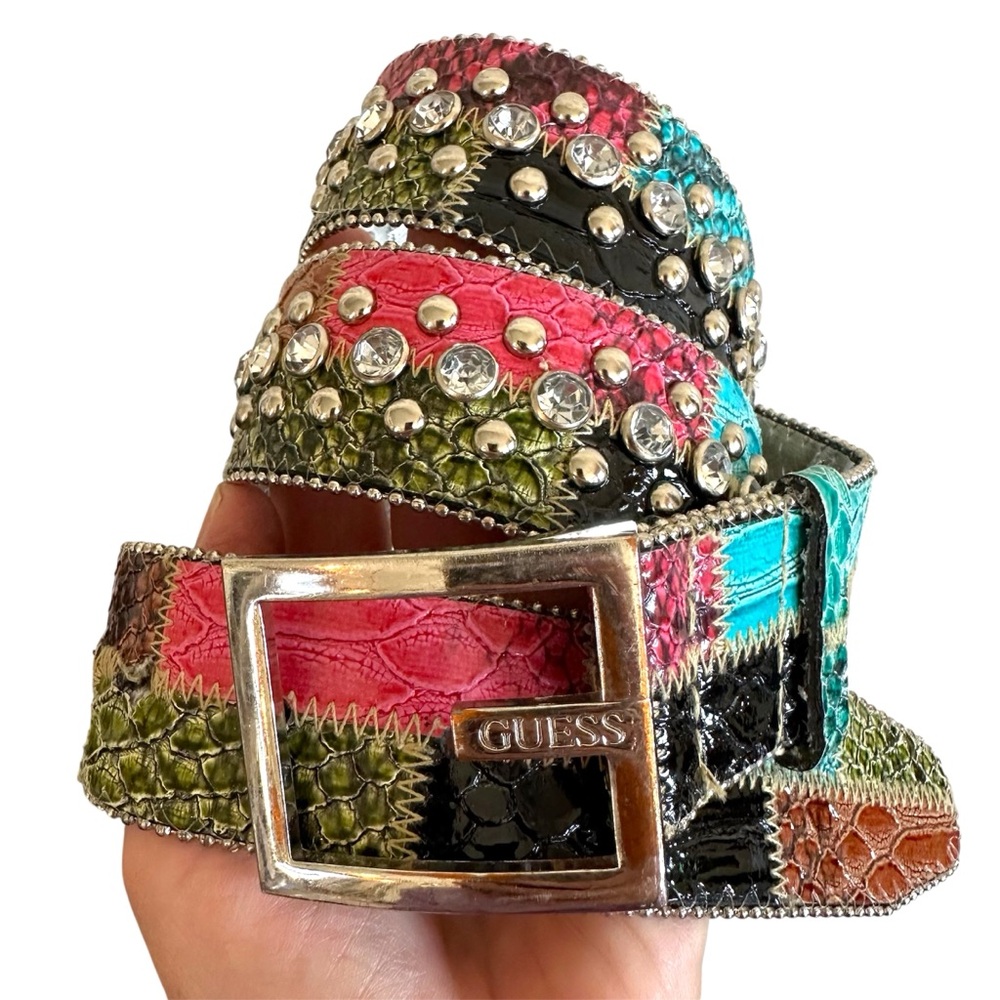 Retro Guess Bling Belt L